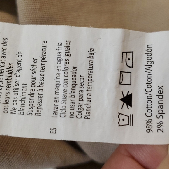 Tan high rise elasticized waist slash pockets cargo pockets cotton joggers - Picture 10 of 10